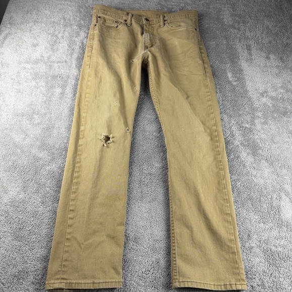 Levi's Other - Levis 513 Slim Straight Jeans Mens 32x30 Beige Low Rise